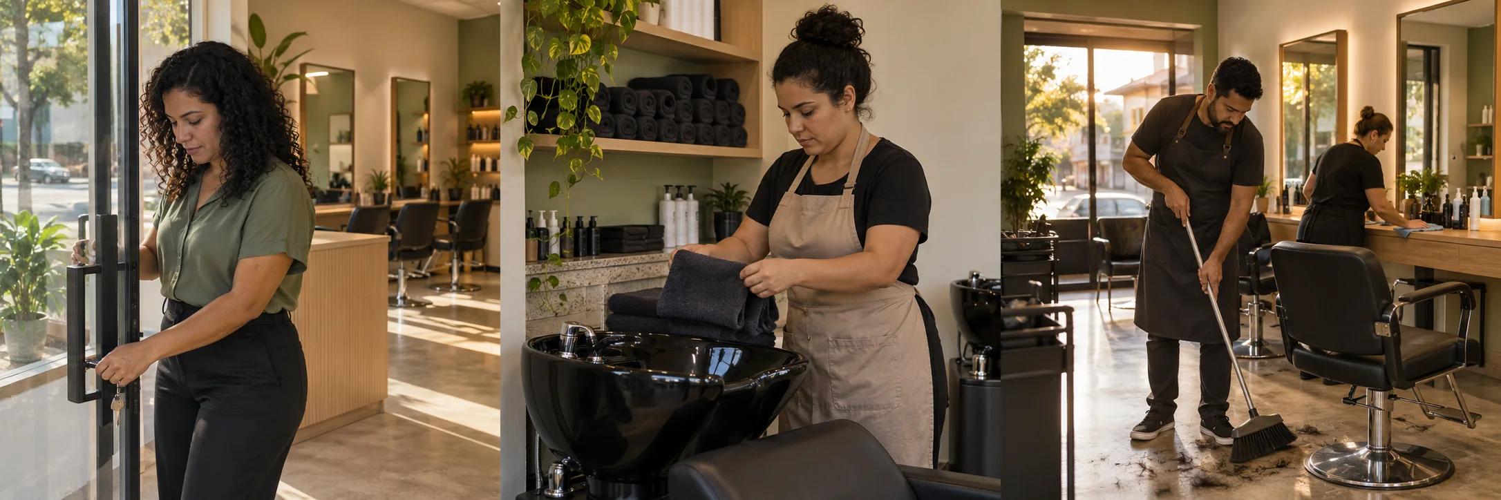 Abertura: Recepção · antes dos clientes