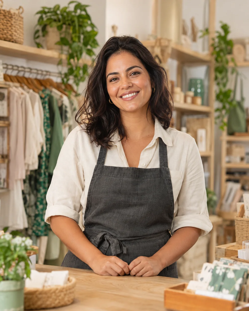 Empreendedora em sua loja