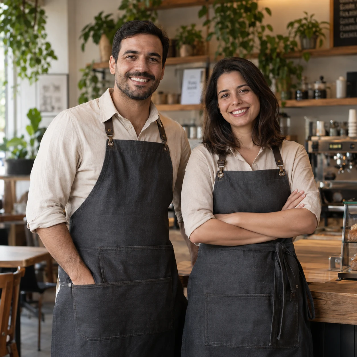 Equipe de um pequeno negócio trabalhando junta
